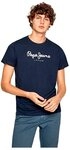 Pepe Jeans Herren Eggo N T-Shirt, Blue (Navy), XL