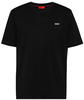 HUGO Herren Dero222 T-Shirt aus Baumwoll-Jersey mit Logo-Print Schwarz L