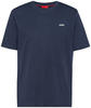 HUGO Herren Dero222 T-Shirt aus Baumwoll-Jersey mit Logo-Print Dunkelblau M