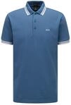 BOSS Herren Paddy Poloshirt aus Bio-Baumwolle mit geschwungenem Logo Dunkelblau XL