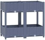 vidaXL Hochbeet Blumenkasten Gartenbeet Pflanzkasten Gem&uuml;sebeet Pflanzbeet Fr&uuml;hbeet