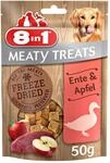 8in1 Meaty Treats, gefriergetrocknete Hunde Leckerlis mit Ente & Apfel, getreidefrei