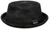 Stetson Pennsylvania Pigskin Leder Porkpie Hut schwarz Herren - Lederhut aus
