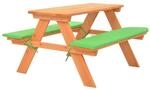 vidaXL Tannenholz Massiv Kinder Picknicktisch B&auml;nke Bank Gartenbank Kindertisch