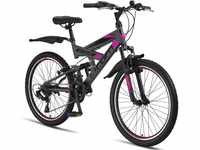 Licorne Bike Strong V Premium Mountainbike in 24 Zoll - Fahrrad für Jungen,