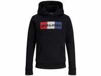 JACK & JONES Hoodie Logo Kapuzen Pullover Basic Sweater Sweatshirt mit Kängurutasche