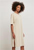 Urban Classics Damen Women's Organic Oversized Slit Tee Dress Kleid, Beige, M EU
