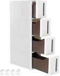 SONGMICS Nischenregal mit Rollen, 4 Schubladen, 17,3 x 45,2 x 84 cm | Rollwagen,