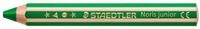 STAEDTLER Noris junior 140 Buntstifte 3 in 1 &ndash; Gr&uuml;n, 6 St&uuml;ck | Dicker Malstift
