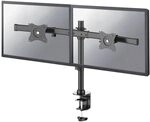Neomounts Flat Screen Desk Mount clamp/grommet Crossbar 10-27" Black Schwarz
