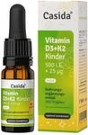 Casida Vitamin D3 + K2 Tropfen Kinder VEGAN - Hoch bioverf&uuml;gbar mit 25 &micro;g Vitamin