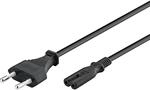Goobay 51322 Euro Netzkabel 2 polig Eurostecker Typ C & C7 Buchse universelles