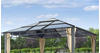 TOOLPORT Gartenpavillon 4x4 m Polycarbonat Dach ca. 8mm Pavillon 4 Seitenteile