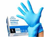intco medical 100 Stück Nitril-Handschuhe, puderfrei, latexfrei, hypoallergen,