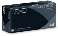 BINGOLD Nitril 35BLACK Einmalhandschuhe, 100 St&uuml;ck, Schwarz, Gr&ouml;&szlig;e L |...