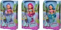 Simba 105733482 - Evi Love Glitter Mermaid, Puppe als Meerjungfrau mit Schwanzflosse,