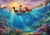 Schmidt Spiele 59927 Thomas Kinkade, Disney, Arielle, 500 Teile Puzzle in Einer