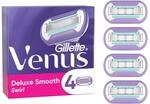 Gillette Venus Deluxe Smooth Swirl Rasierklingen Damen, 4 Ersatzklingen f&uuml;r