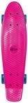 Muuwmi Skateboard Fun pink &ndash; mit LED-Leuchtrollen - Board Deck 57x15cm - ABEC5 und