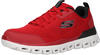 Skechers Herren Glide-Step Sneaker, Red Mesh/Pu/Black Trim, 40 EU