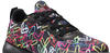 Skechers Damen Bobs Squad Starry Love Sneaker, Black And Multi Engineered Knit, 36 EU