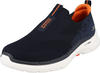 Skechers Herren Go Walk 6 Sneaker, Navy And Orange Textile, 44.5 EU
