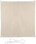 Relaxdays Sonnensegel quadratisch, wasserabweisend, UV-Schutz, beige