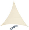 Relaxdays Sonnensegel Dreieck, 4 x 4 x 4 m, PES-Gewebe, wasserabweisend, konkav,