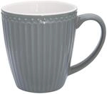GreenGate - Becher, Henkelbecher, Kaffeebecher - Alice - Porzellan - stone grey...