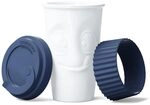 FIFTYEIGHT PRODUCTS / Becher ToGo &bdquo;Lecker (Porzellan, 400ml, Marineblau, Made...