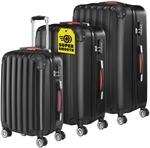 Monzana&reg; 3tlg. Kofferset Baseline Hartschalen Koffer M-L-XL Gel-Griffe 4 Rollen