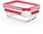 EMSA Clip & Close Glas Frischhaltedose, rechteckig, 0,45 L, 100 Prozent dicht,