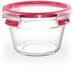 EMSA Clip & Close Glas Frischhaltedose, rund, 0,9 L, 100 Prozent dicht, rutschfestes