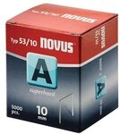 Novus Feindrahtklammern 10 mm superhart, Sparverpackung, 5000 Tacker-Klammern vom Typ
