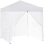 Outsunny Pavillon 2x2m Wasserdicht, Pop-up Faltpavillon mit 4 Seitenw&auml;nden,