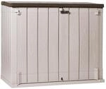 Toomax Shed Stora Way Plus XL Werkzeugkasten, 1270 l, Holzoptik, Taupe/Braun, 145 x
