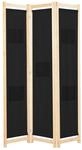 vidaXL Holz Raumteiler 3-TLG. Paravent Trennwand Umkleide Sichtschutz Spanische Wand