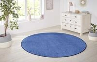 Hanse Home Nasty Teppich Rund &ndash; Wohnzimmerteppich Flauschiger Kurzflor Einfarbig