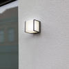 LED Außenwandleuchte Doblo, moderne Wandleuchte aus Aluminium in Anthrazit,