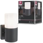 Paulmann 94649 Au&szlig;enleuchte Wandleuchte Tubs IP44 rund max. 15 W Grau matt