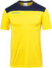uhlsport Kinder Offense 23 Poly Shirt Poloshirt, limonengelb/Marine/azurbl, 116