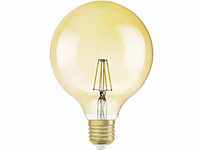 Osram LED Vintage Edition 1906 Lampe, in Ballform mit E27-Sockel, dimmbar, Ersetzt 55