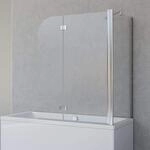 Schulte Duschwand f&uuml;r Badewanne Angle 112x142 cm mit Seitenwand