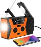 UBEIYI Notfallradio mit Kurbel Solar und USB-Ladung AM/FM Radio | Kurbeltrieb 2000