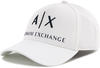 A|X ARMANI EXCHANGE Herren Corporate Logo Hut Baseballkappe, Weiß/Marineblau,