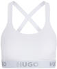 HUGO Damen Padded Sporty Logo Bralette, White100, XS EU