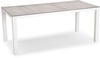 Best Houston 160x90 cm Weiss/Silber Esstisch, Gartentisch, Tisch, Aluminium