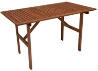 DEGAMO Gartentisch Brasilia 70x120cm rechteckig, Eukaylptus Holz braun ge&ouml;lt,