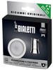 Bialetti 1 SILIKDICHTUNG+1FILTER 4 TASSEN Edelstahl Ricambi, Stainless Steel, SS 4