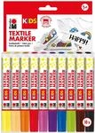 Marabu 0314000000002 - Kids Textilmarker Set mit 10 kr&auml;ftigen, leuchtenden...